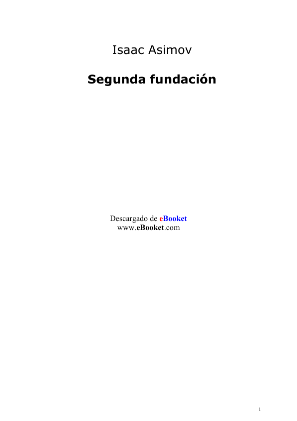 Portada de Segunda Fundación